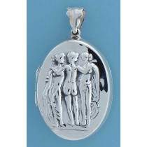 SPC THREE LADIES EMBOSSED LOCKET