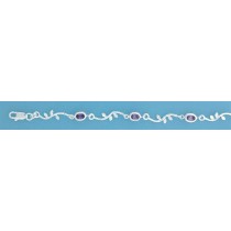 SPC OVAL MAUVESTONE BENT BAR/LEAVE BRAC=
