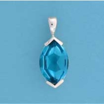 SPC 17mm CAB MARQUIS IMM.TOPAZ PENDANT =