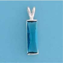 SPC FACETED RECT.IMM.TOPAZ PENDANT