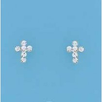 SPC 8mm CRYSTAL SET CROSS STUDSE-WHITE