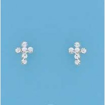 SPC 8mm CRYSTAL SET CROSS STUDSE-WHITE