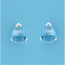 SPC CURVED TEARDROP BLUE CZ STUDS      =