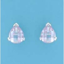 SPC CURVED TEARDROP LAVENDER CZ STUDS  =