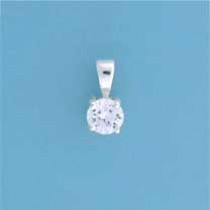 SPC 6mm CLAW SET ROUND CZ PENDANT      =