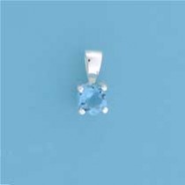 SPC 6mm CLAW SET ROUND PENDANT-BLUE    =