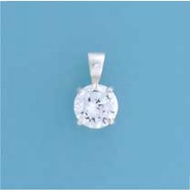 SPC 8mm CLAW SET ROUND CZ PENDANT      =