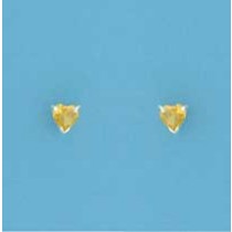 SPC 4mm CLAW SET HEART STUD-YELLOW     =