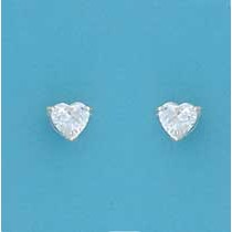 SPC 6mm CLAW SET HEART CZ STUD         =