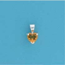 SPC 6mm CLAW SET HEART.PENDANT-YELLOW  =