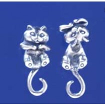 SPC THRU EAR CAT DROP EARRINGS         =