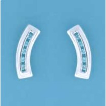 SPC 18mm CHANNEL SET BLUE CURVED STUDS