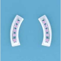 SPC 18mm CHANNEL SET PINK CURVED STUDS