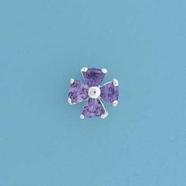 SPC PURPLE CZ 9mm MALTESE CROSS STUDS  =