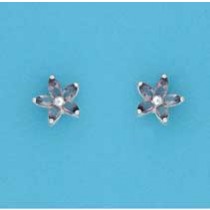 SPC 9mm MARQUIS FLOWER STUDS-PURPLE    =