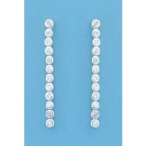 SPC RUBSET CZ TENNIS LINK STYLE DROPS