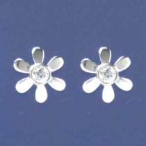 SPC 13mm FLOWER STUDS WITH 4mm CZ