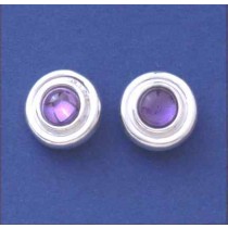 SPC 6mm IMM.AMETHYST STUD WITH RIM