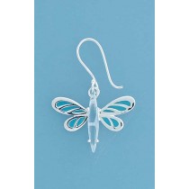 SPC BLUE CZ/ENAMEL BUTTERFLY EARRINGS  =