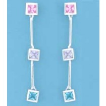 SPC 3 STONE SQ.MULTICOL HINGED BAR DROP=