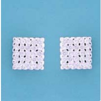 SPC 11mm SQUARE LAVENDER CZ SET STUDS
