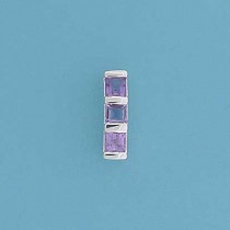 SPC 3 SQ.SYN.AMETHYST CURVED STUDS     =