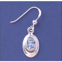 SPC OVAL SYN.BT.FANCY DROP EARRINGS