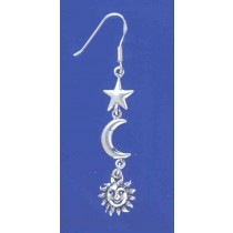 SPC STAR/1/2 MOON/SUN DROP EARRING     =