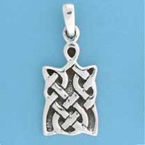 SPC RECT.OXIDISED CELTIC PENDANT       =