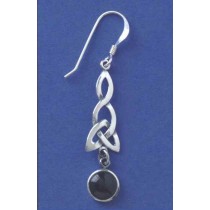 SPC CELTIC STYLE ONYX DROP EARRING     =