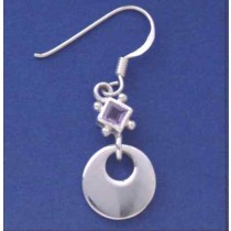 SPC DIA.SHAPE AMETHYST WITH DISC DROPS -