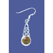 SPC AMBER  CELTIC STYLE DROP EARRINGS  =
