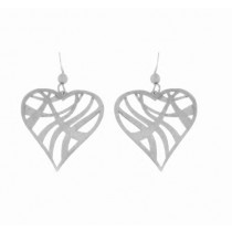 SPC FANCY CUTOUT HEART DROP EARINGS