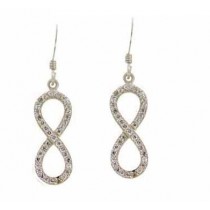 SPC FANCY FIGURE EIGHT/CZ DROP EARINGS