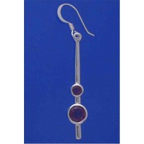 SPC 6mm PURPLE 2 STONE PENDULUM DROPS  =