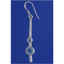 SPC 6mm BLUE 2 STONE PENDULUM DROPS    =