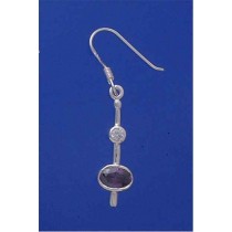 SPC 2 OVAL PURPLE STONE PENDULUM DROPS