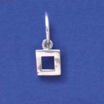SPC CUTOUT SQUARE ON SMALL HOOP EARRING