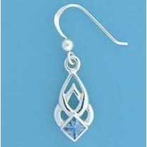 SPC SQ.SYN TOPAZ CELTIC DROP EARRINGS  =