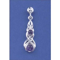 SPC FANCY 2 AMETHYST CELTIC DROPS      =