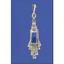 SPC LAPIS/MARCASITE FANCY DROPS        -