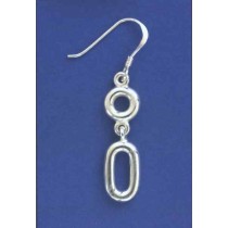 SPC CUTOUT CIRCLE/OVAL DROP EARRINGS