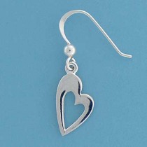 SPC 15mm CUTOUT TIF HEART DROP EARRINGS