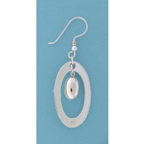 SPC BEAN IN CUTOUT OVAL DROP EARRINGS