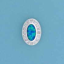 SPC SYN.OPAL/CZ OVAL STUDS