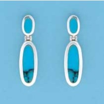 SPC OVAL TURQUOISE HINGED STUDS        =