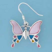 SPC INLAID M.O.P BUTTERFLY EARRINGS   =]