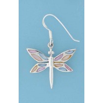 SPC INLAID M.O.P DRAGONFLY EARRINGS    =