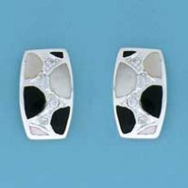 SPC CUSHION SHAPE ON/M.O.P/CZ STUDS    =
