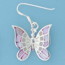 SPC INLAID BUTTERFLY DROP EARRINGS